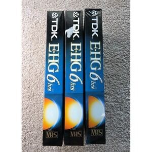 LOT OF 3 TDK VHS Tape Ultimate Performance EHG T-120‎ New Sealed